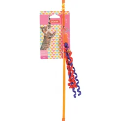 Canne à pêche avec rubans chat