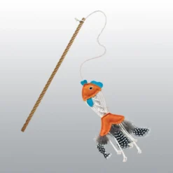 Canne à pêche doté d'un poisson