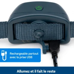 Collier anti-aboiement à signal sonore rechargeable chien