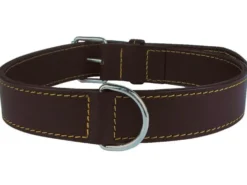 Collier en cuir double marron