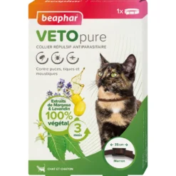 Collier répulsif antiparasitaire Vetopure chat, chaton