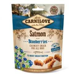Crunchy Snack au saumon et myrtilles chien