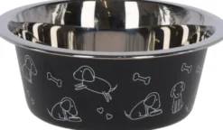 Gamelle en inox noir chien