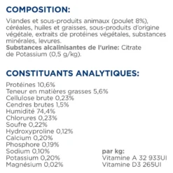 Hill's Prescription Diet c/d Urinary Care Multicare en boîtes au poulet - pâtée chat
