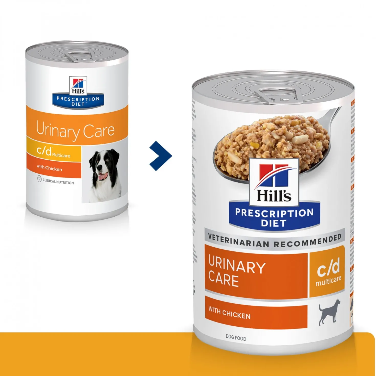 Hill's Prescription Diet c/d Urinary Multicare en boîtes au poulet – pâtée chien