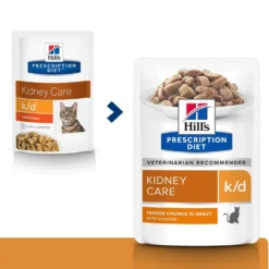 Hill's Prescription Diet k/d Kidney Care en bouchées au poulet - pâtée chat