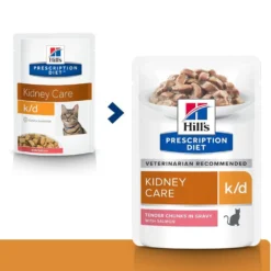 Hill's Prescription Diet k/d Kidney Care en bouchées au saumon - pâtée chat