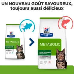 Hill's Prescription Diet Metabolic au saumon - croquettes chat