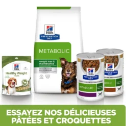 HILL'S Prescription Diet Metabolic en bouchées mijotées au Boeuf & Légumes 354g - Pâtée pour chien