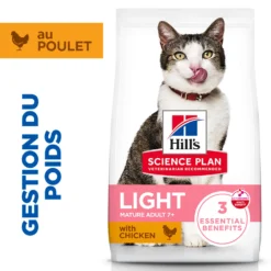 Hill's Science Plan Light Mature Adult 7+ au poulet - croquettes chat