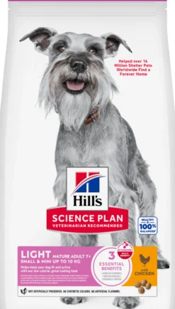 Hill's Science Plan Light Small & Mini Mature Adult 7+ au poulet - croquettes chien