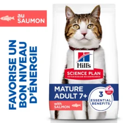 Hill's Science Plan Mature - Croquettes pour Chat Mature au Saumon 10 kg