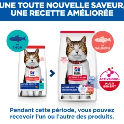 Hill's Science Plan Mature - Croquettes pour Chat Mature au Saumon 10 kg