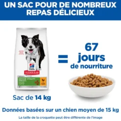 Hill's Science Plan Senior Vitality Medium Mature Adult 7+ au poulet - croquettes chien