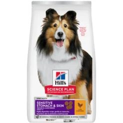Hill's Science Plan Sensitive Stomach & Skin Medium & Large Adult au poulet - croquettes chien