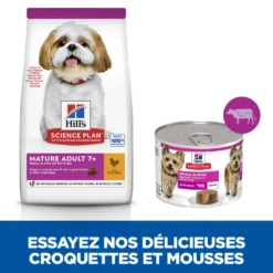 Hill's Science Plan Small & Mini Mature Adult 7+ en mousse au bœuf - pâtée chien
