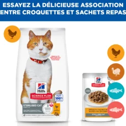 Hill's Science Plan Sterilised Adult au poulet - croquettes chat