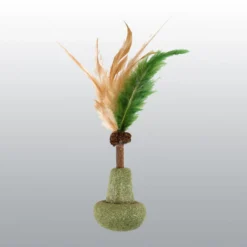 Jouet Big toupie avec plumes pour chat