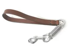 Laisse amortisseur en cuir de vachette