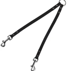 Laisse double Accouple en cuir chien