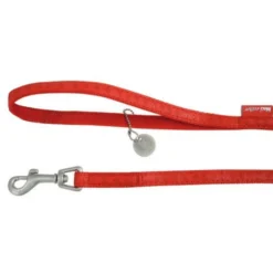 Laisse Mac Leather rouge chien