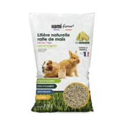 Litière en rafle de maïs parfum fraise lapin, rongeur