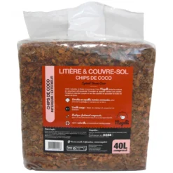 Litière et couvre-sol en chips de coco - poules
