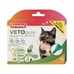 Pipettes répulsives antiparasitaires Vetopure Chat