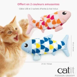 Poisson électronique Groovy chat