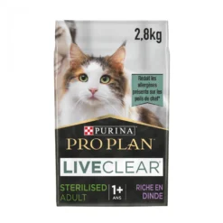 PRO PLAN LiveClear Sterilised Adult à la Dinde - Croquettes pour chat