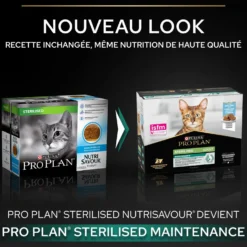 Pro Plan Nutrisavour Sterilised en mousse - pâtée chat
