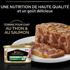 Pro Plan Sterilised thon et saumon - pâtée chat