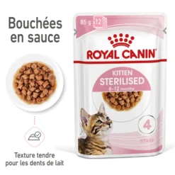 Royal Canin Kitten Sterilised gelée et sauce - pâtée chaton