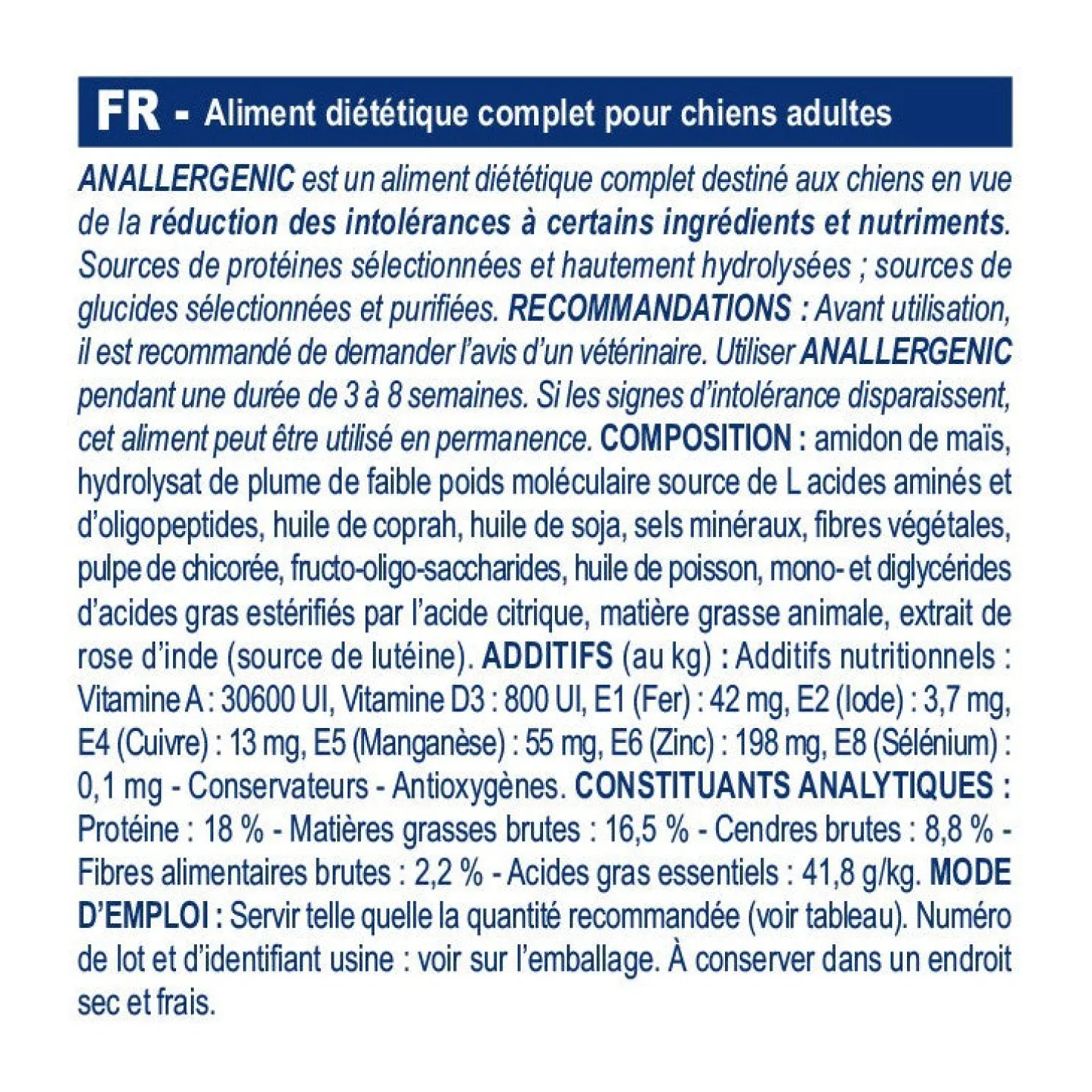Royal Canin Veterinary Anallergenic - croquettes chien