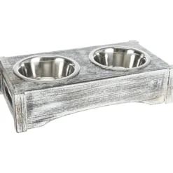 Set gamelles acier inoxydable bois