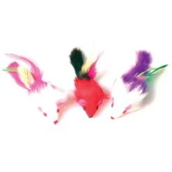 Souris à plumes lot de 3, chat