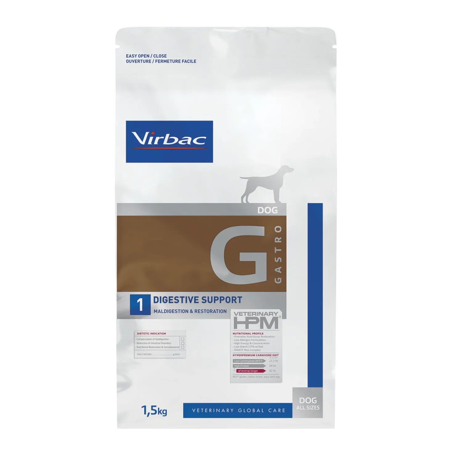 Virbac Veterinary HPM Diététique Gastro Digestive Support - croquettes chien