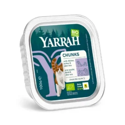Yarrah bouchées bio sans céréales - pâtée chat